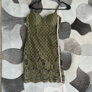 Olive green Bebe dress